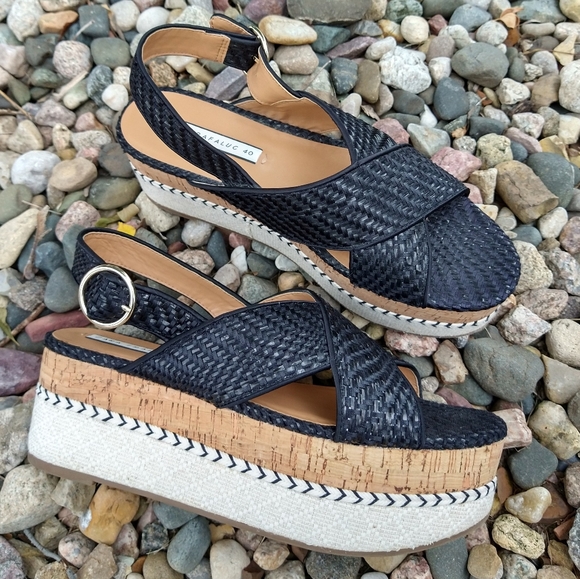 ZARA TRAFALUC X strap flatform sandals 40 9.5 (N5) - Picture 3 of 8